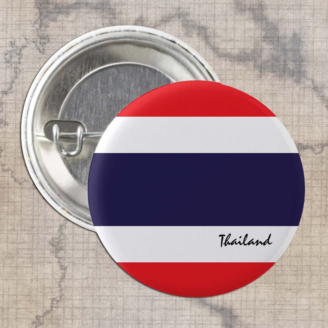 Thailand button, patriotic Thai Flag fashion 3 Cm Round Badge (Creator Uploaded)