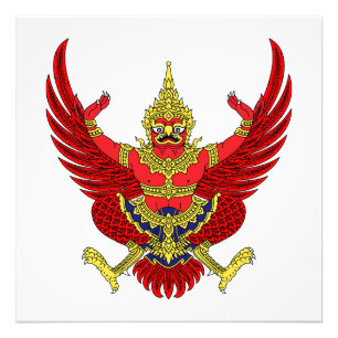 Thailand country coat arms symbol emblem flag photo print