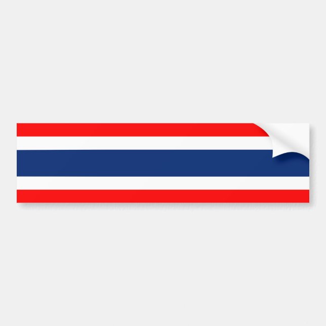 Thailand country flag nation symbol bumper sticker (Front)