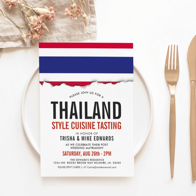 Thailand Cuisine | Party Flag White Invite (Creator Uploaded)