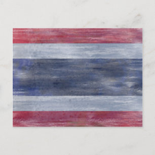 Thailand distressed Thai flag Postcard