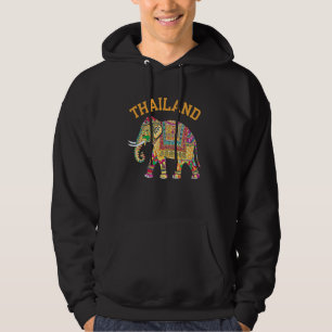 Thailand Elephant Colourful Souvenir Travel Lover Hoodie