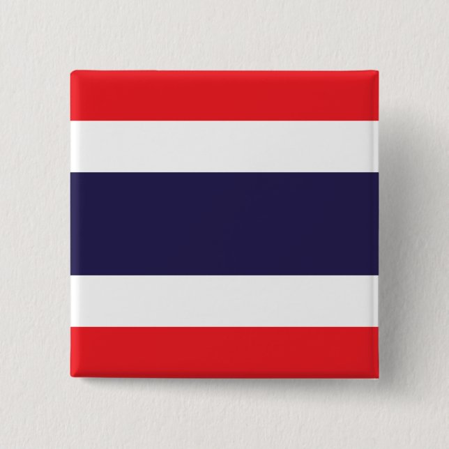 Thailand Flag 15 Cm Square Badge (Front)