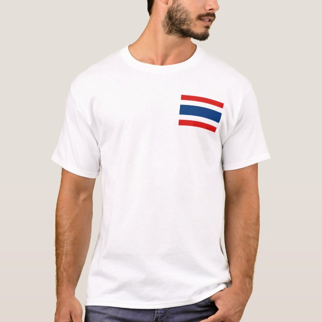 Thailand Flag and Map T-Shirt (Front)