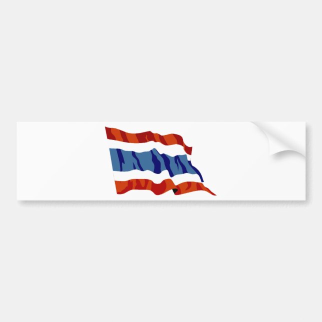 thailand flag bumper sticker (Front)