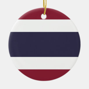 Thailand flag ceramic tree decoration