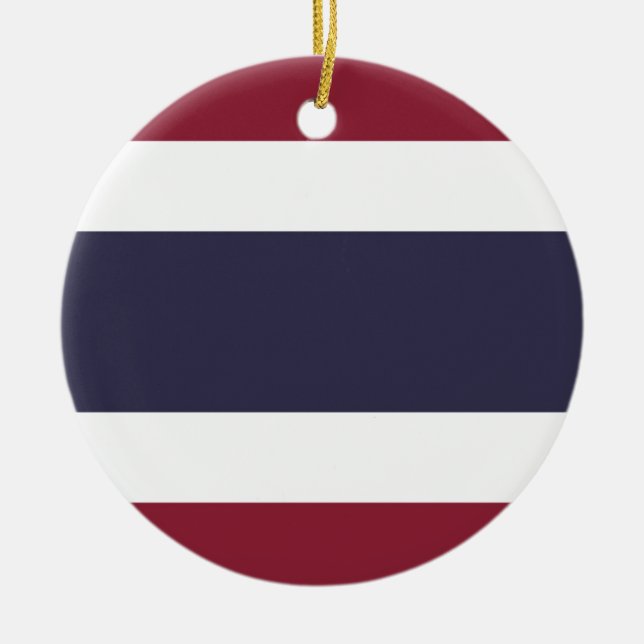Thailand flag ceramic tree decoration (Front)