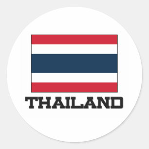 Thailand Flag Classic Round Sticker