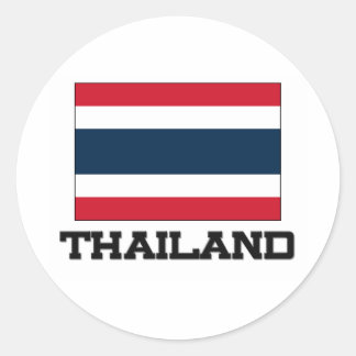 Thailand Flag Classic Round Sticker