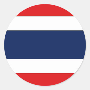 Thailand Flag Classic Round Sticker