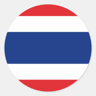 thailand flag classic round sticker