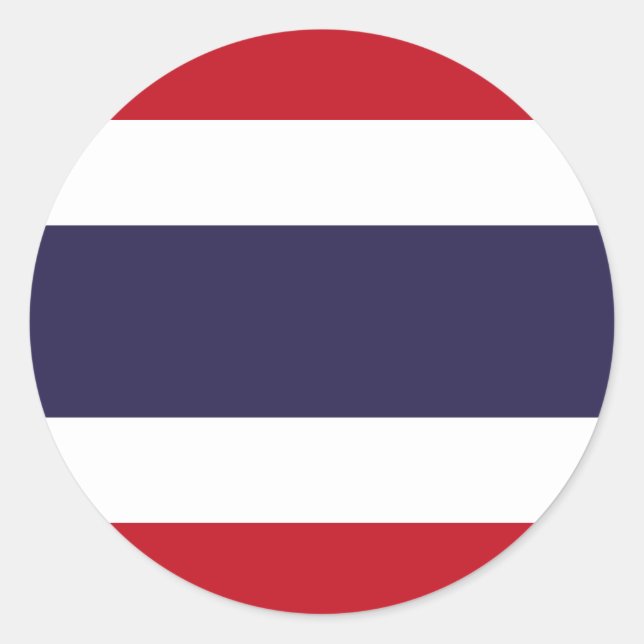 Thailand flag classic round sticker (Front)