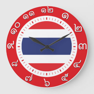 Thailand Flag Clock ( Number in Thai numerals )