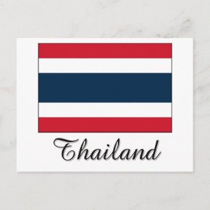 Thailand Flag Design Postcard