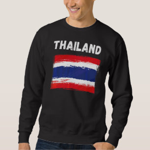 Thailand Flag Holiday Vintage Grunge Thai Flag Sweatshirt