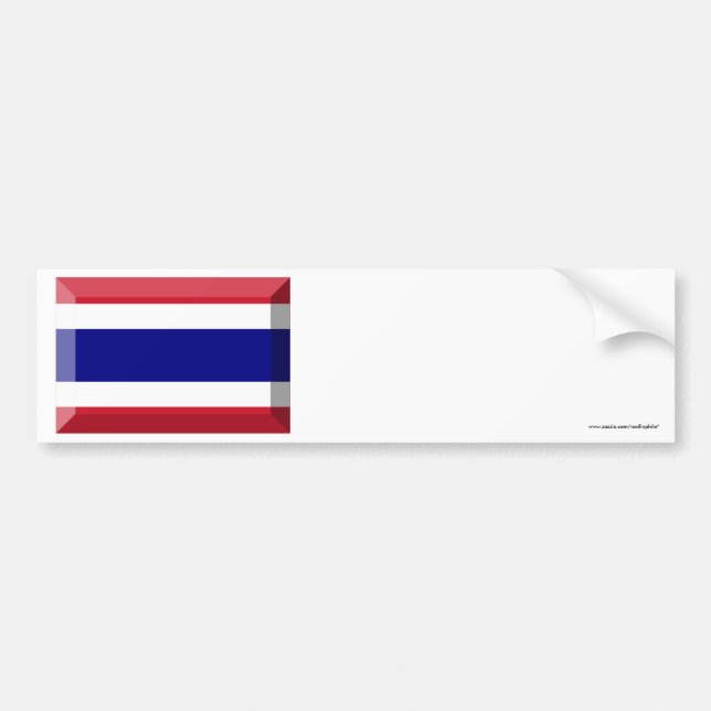 Thailand Flag Jewel Bumper Sticker (Front)