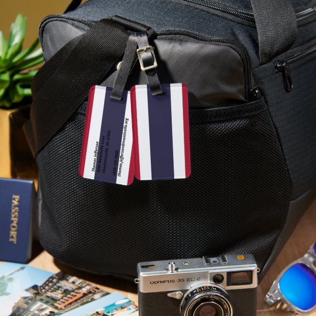 Thailand flag luggage tag (Front & Back)