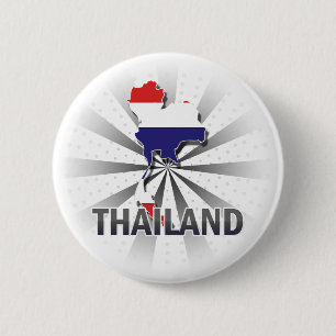 Thailand Flag Map 2.0 6 Cm Round Badge