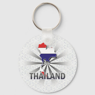 Thailand Flag Map 2.0 Key Ring