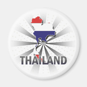 Thailand Flag Map 2.0 Magnet