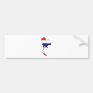Thailand Flag Map full size Bumper Sticker