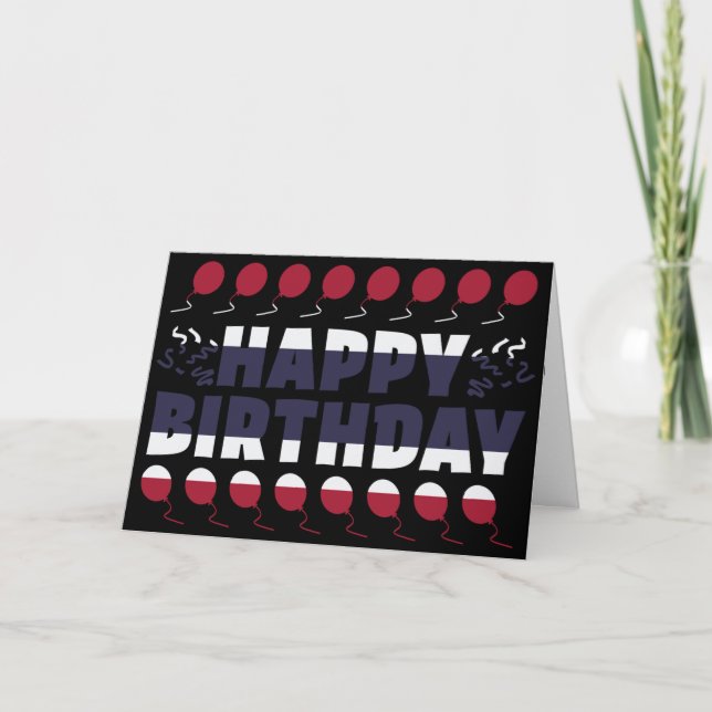 Thailand Flag Patriotic Birthday Card (Front)
