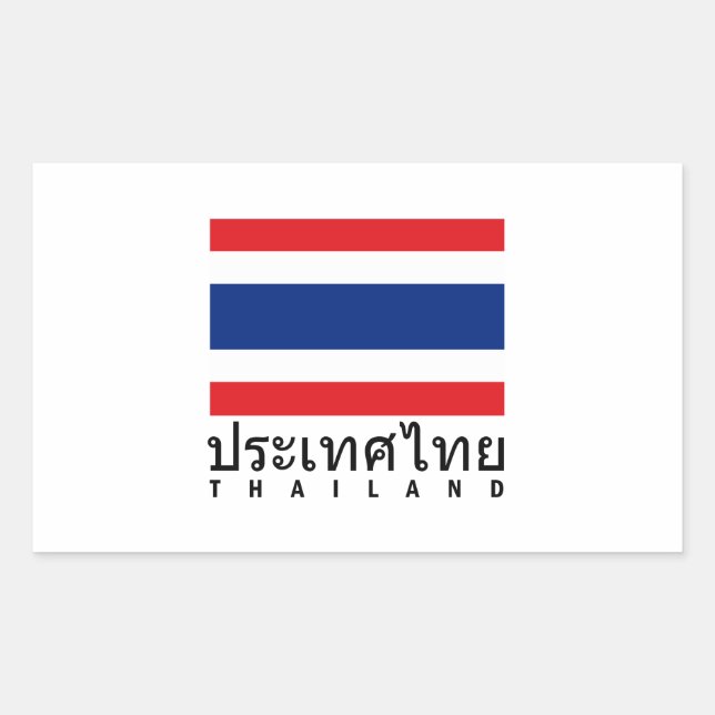 Thailand Flag Rectangular Sticker (Front)