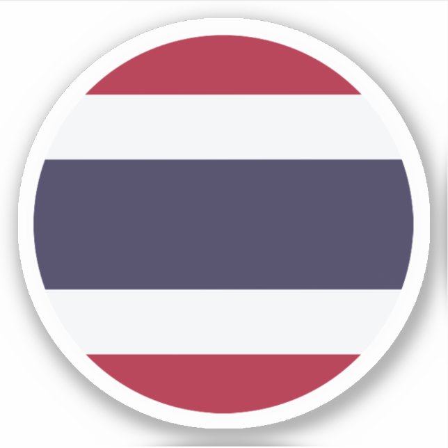 Thailand Flag Round Sticker (Front)