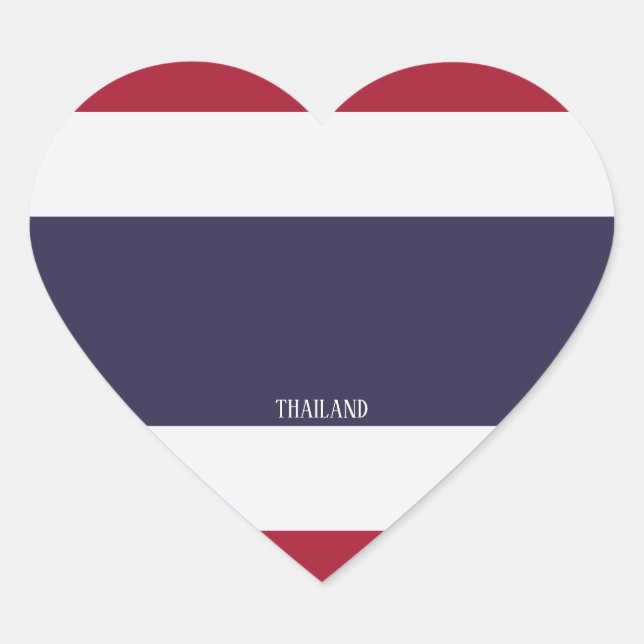 Thailand Flag Splendid Patriotic Heart Sticker (Front)