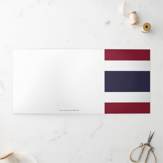 Thailand flag Tri-Fold card (Outside)