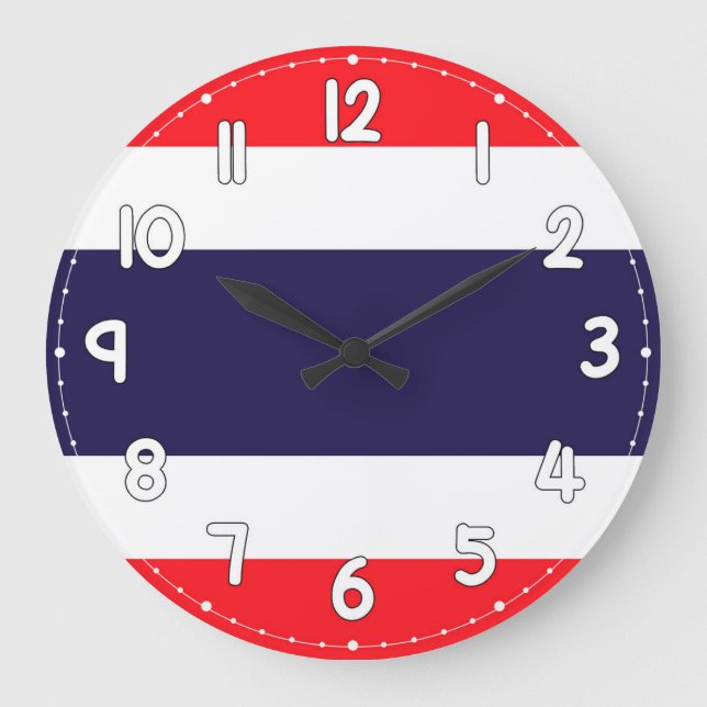 Thailand Flag Wall Clock – Wall Clocks for Kitchen (Front)