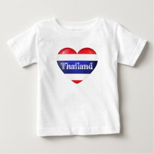 Thailand Heart Flag Baby T-Shirt