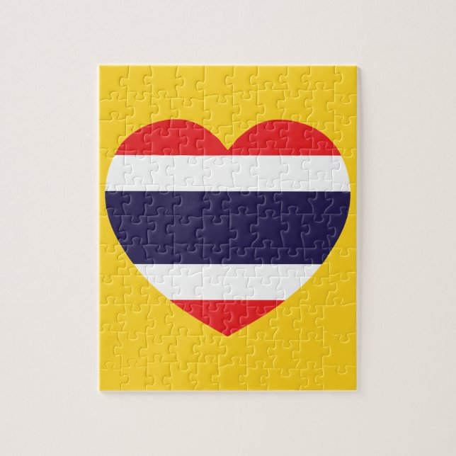 Thailand Heart Flag Jigsaw Puzzle (Vertical)