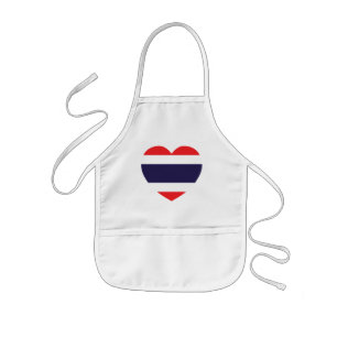 Thailand Heart Flag Kids Apron