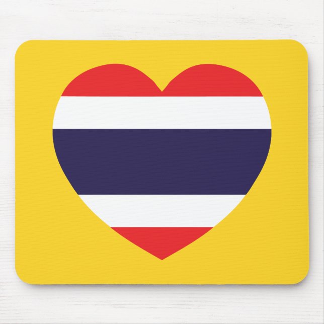 Thailand Heart Flag Mouse Mat (Front)