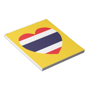 Thailand Heart Flag Notepad