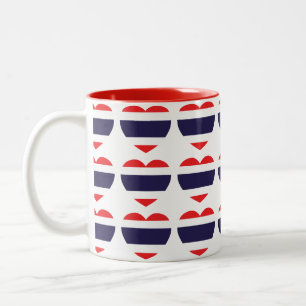Thailand Heart Flag Two-Tone Coffee Mug