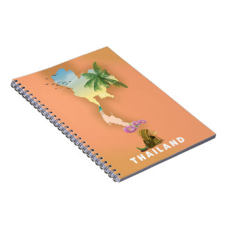Thailand illustrated map notebook