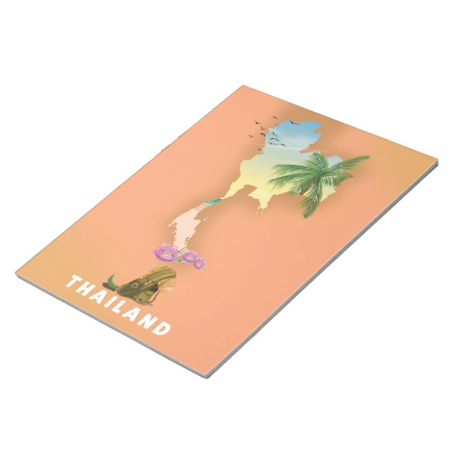 Thailand illustrated map notepad (Angled)
