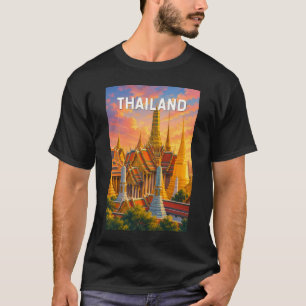 Thailand Illustration Travel Art Vintage T-Shirt