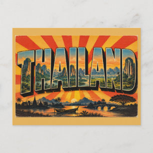 Thailand Karst Peaks Rainforest Rice Paddies Postcard