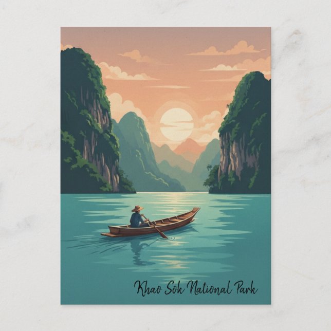  Thailand Khao Sok National Park Travel Postcard (Front)