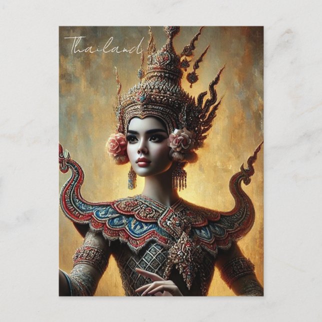 Thailand Khon Dancer Postcard (Front)