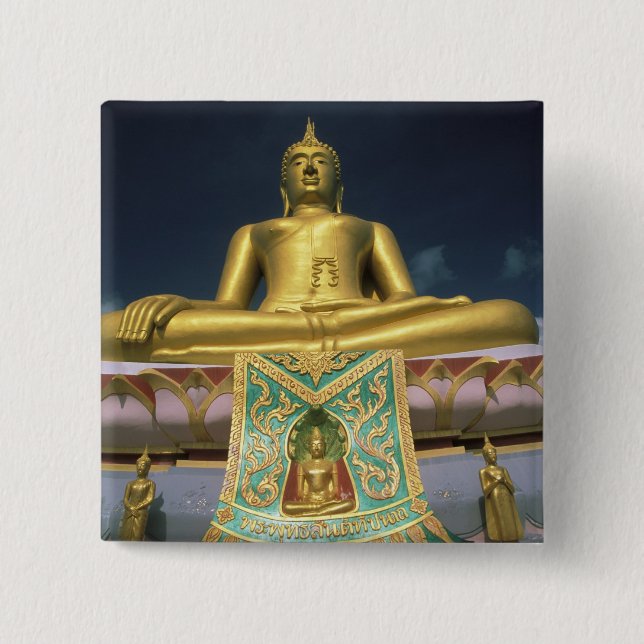 Thailand, Koh Samui Island. Big Buddha. 15 Cm Square Badge (Front)