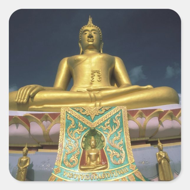 Thailand, Koh Samui Island. Big Buddha. Square Sticker (Front)