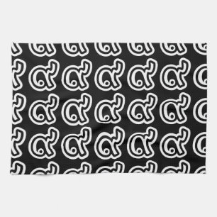 Thailand Lucky Number 9 / Nine / ๙ (Gao/Kao) Tha Tea Towel