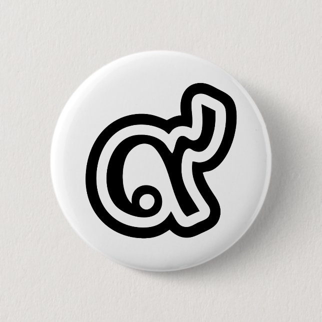 Thailand Lucky Number 9 / Nine / ๙ (Gao/Kao) Thai 6 Cm Round Badge (Front)