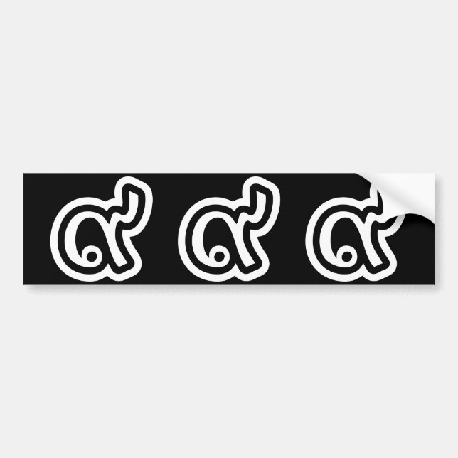 Thailand Lucky Number 9 / Nine / ๙ (Gao/Kao) Thai Bumper Sticker (Front)