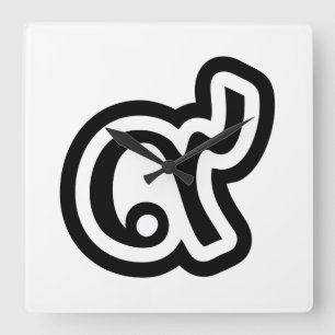 Thailand Lucky Number 9 / Nine / ๙ (Gao/Kao) Thai Square Wall Clock