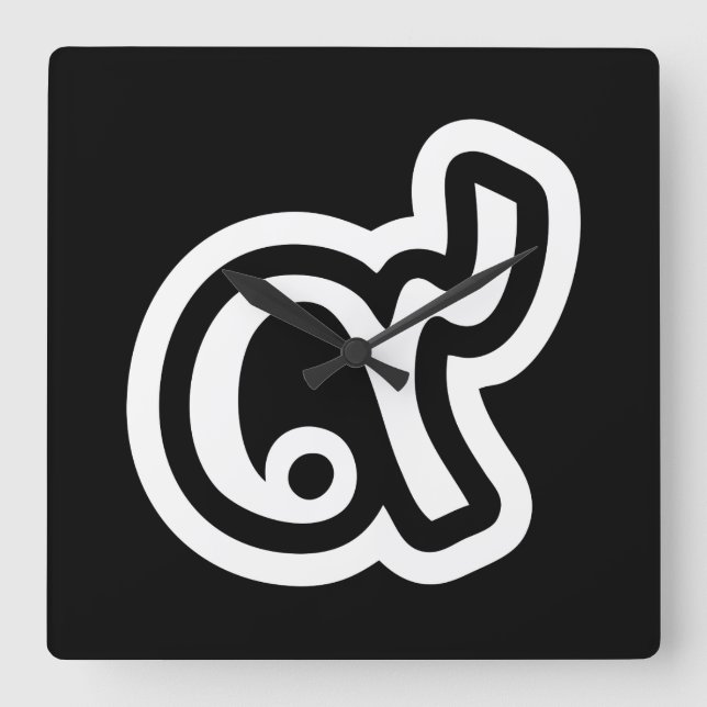 Thailand Lucky Number 9 / Nine / ๙ (Gao/Kao) Thai Square Wall Clock (Front)